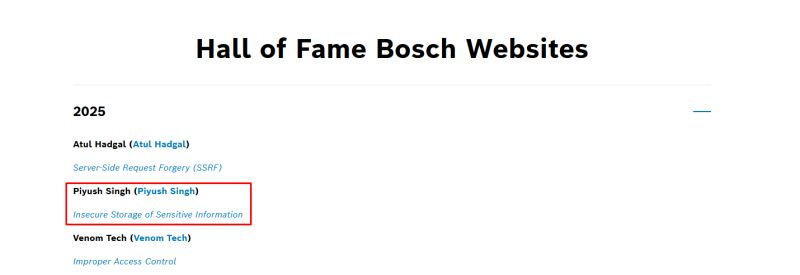 Bosch HoF